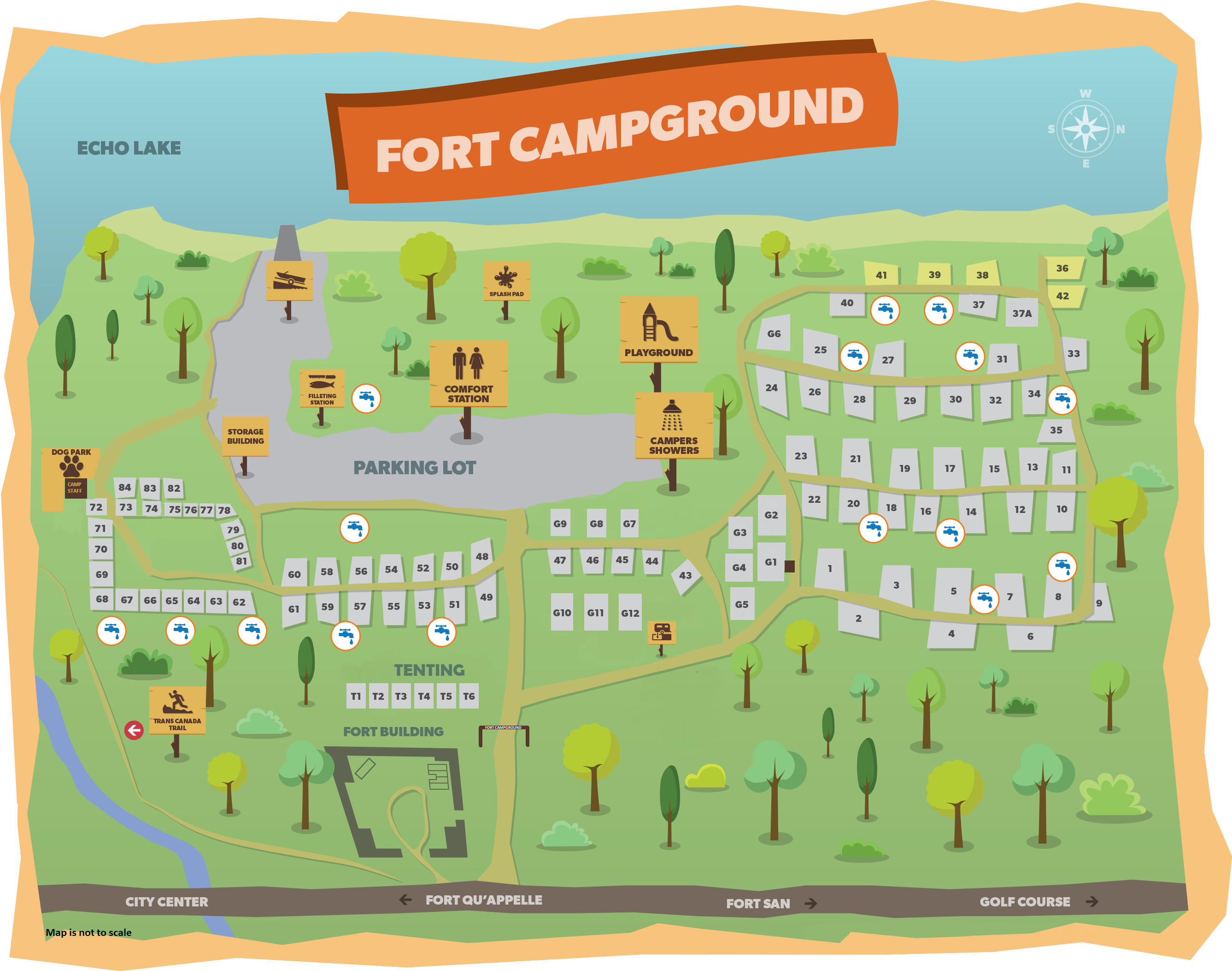 Fort Qu'Appelle campground map
